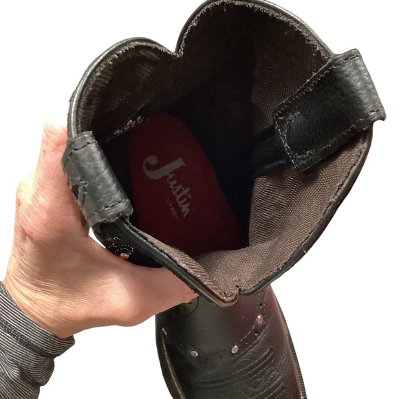 Justin Boots Women's Black Cowboy Boots BRAND NEW W/BOX - Picture 13 of 15